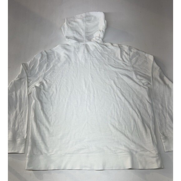Faherty Hoodie Mens XL White Sunwashed Slub Pullover Hooded 100% Organic Cotton - Picture 7 of 8
